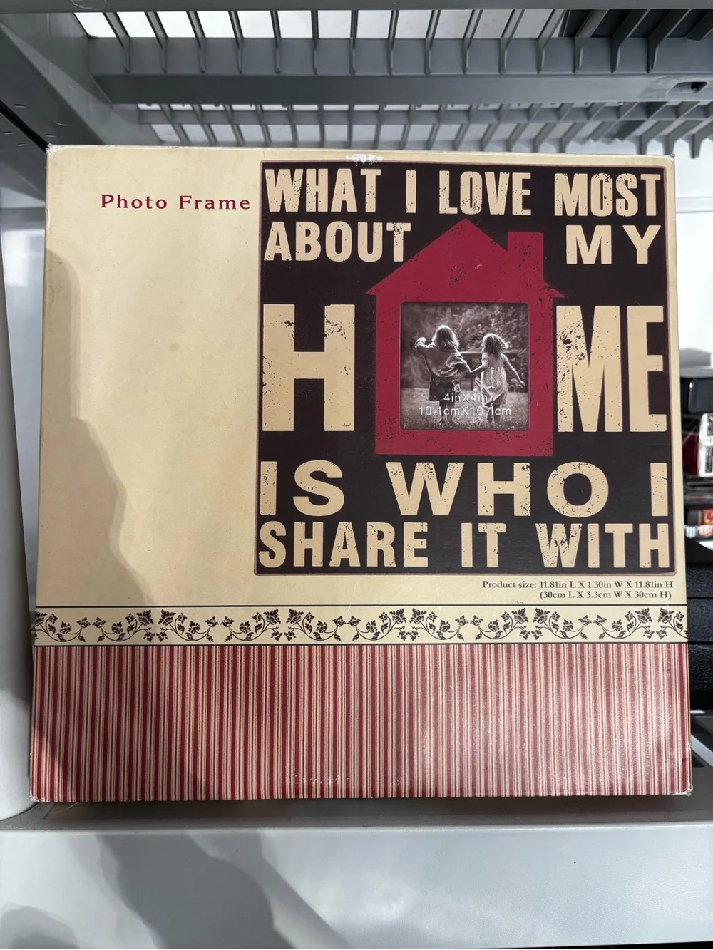 Home Accent Picture Frame - Black and Red 